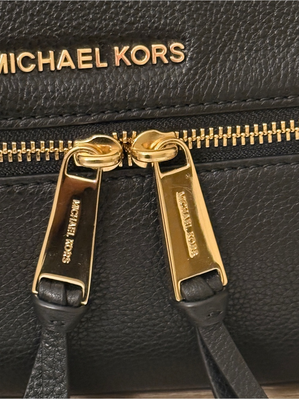 Michael Kors Rhea Zip MD
Leather Backpack with Gold Hardware - Picture 2 of 11
